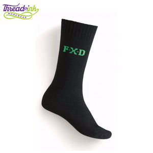FXD SK5 Crew Bamboo Work Socks Black 2pkt - Thread and Ink Workwear
