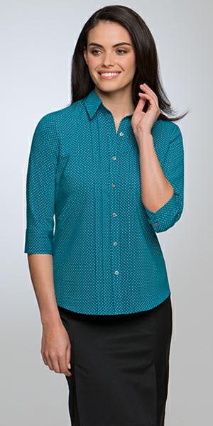 City Collection 2172 Ladies Spot 3/4 Sleeve - Thread and Ink Workwear
