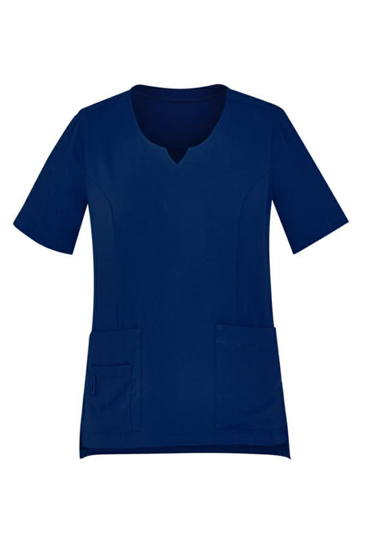 Biz Care CST942LS Womens Round Neck Scrub Top - Thread and Ink Workwear