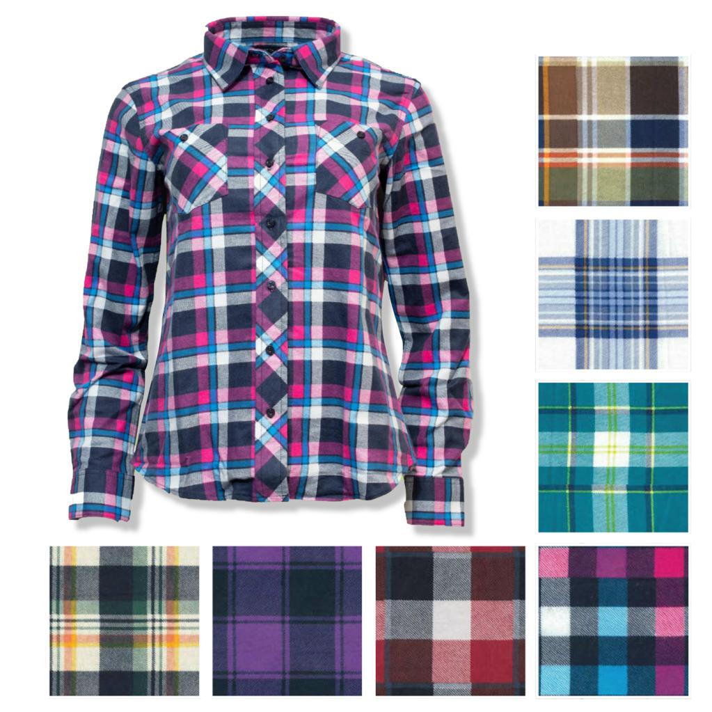 Milton 6705WL Womens Open front Flannelette