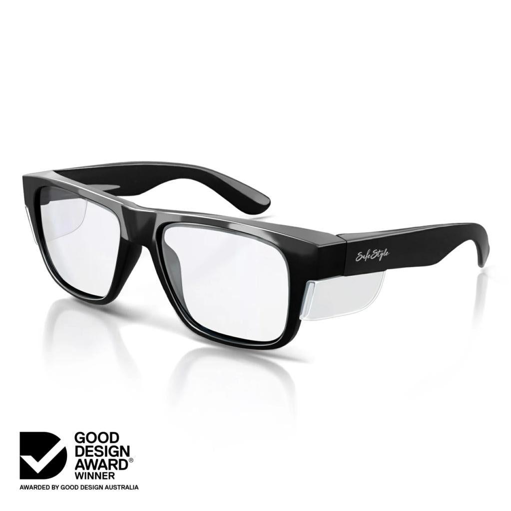 Fusions Black Frame Clear Lens