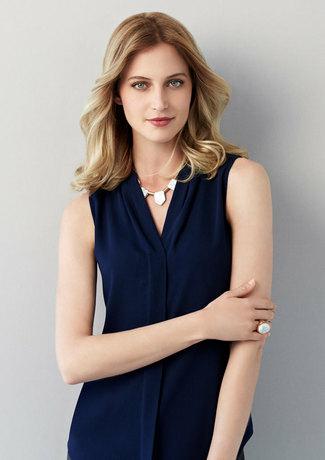 Biz Collection S627LN Madison Sleeveless Blouse - Thread and Ink Workwear