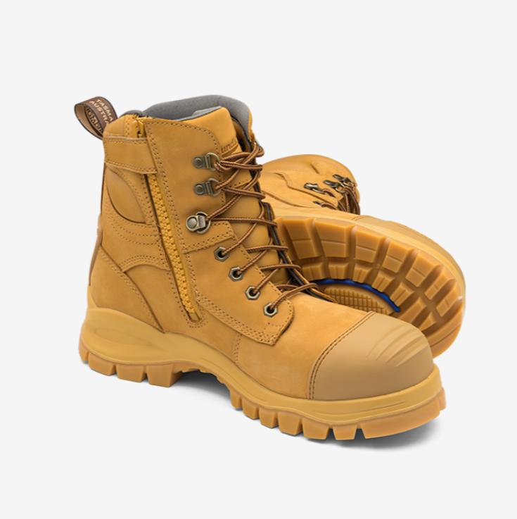 Blundstones Boots 992 Wheat Zip Side Safety Thread and Ink Workwear