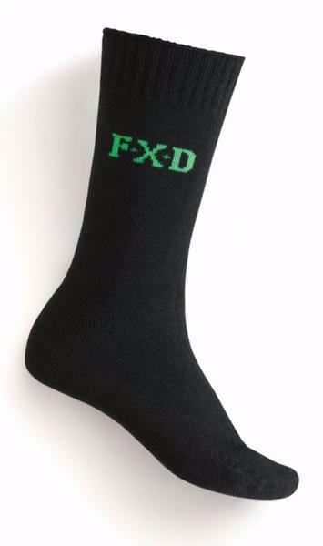 FXD Socks SK5 Crew Bamboo Work Socks Black 2pkt - Thread and Ink Workwear
