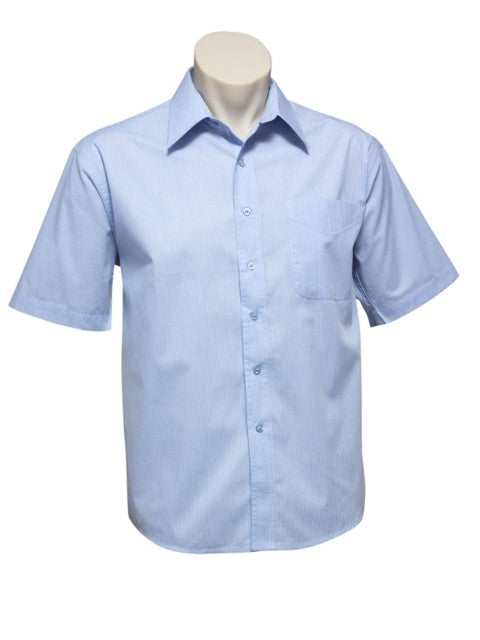 Mens Micro Check Short Sleeve Shirt SH817 - Thread and Ink Workwear