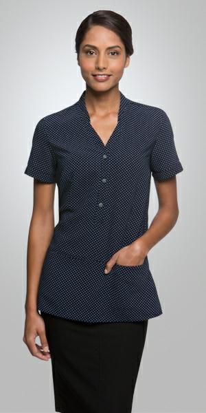 City Collection 2174 Ladies Spot Tunic S/S - Thread and Ink Workwear