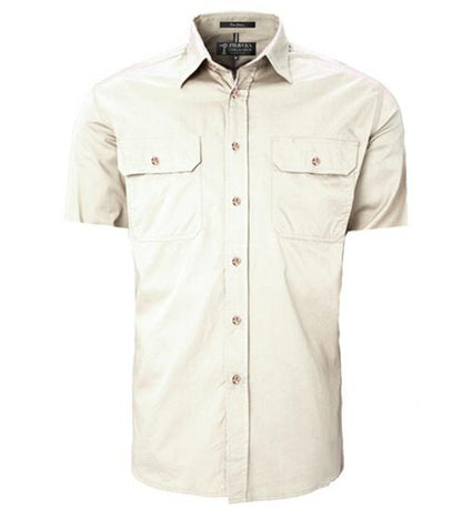 Pilbara RM500BTS Mens Open Front S/S Shirt - Thread and Ink Workwear