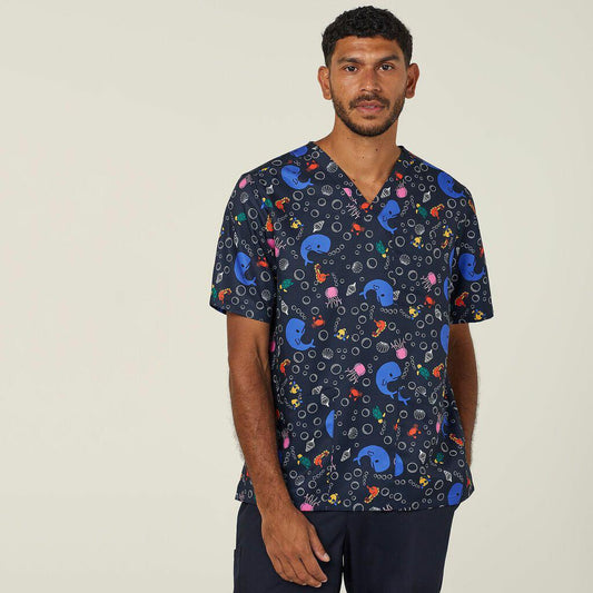 NNT CATRFW Under The Sea Scrub Top - Thread and Ink Workwear