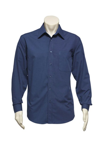Biz Collection SH816 Mens Micro Check Long Sleeve - Thread and Ink Workwear