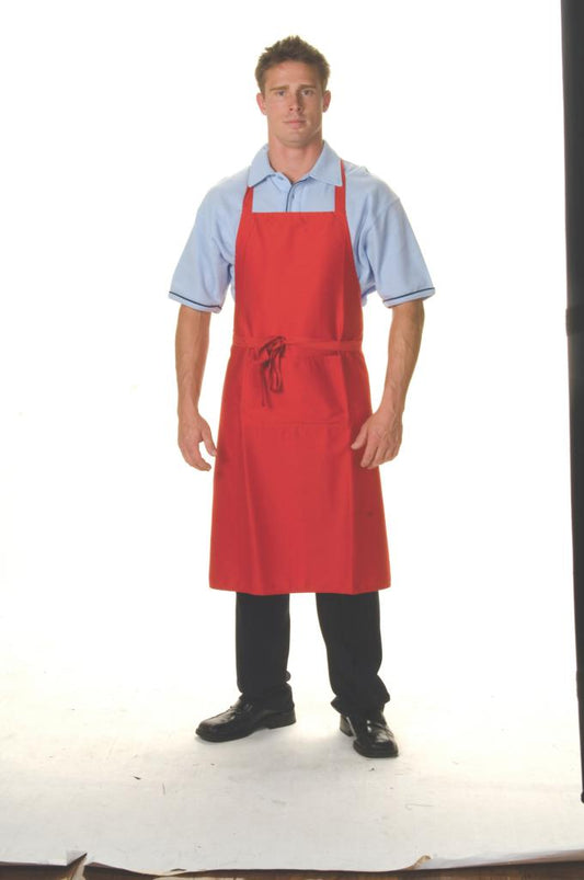 DNC 2512 Polyester Cotton Full Bib Apron No Pocket - Thread and Ink Workwear