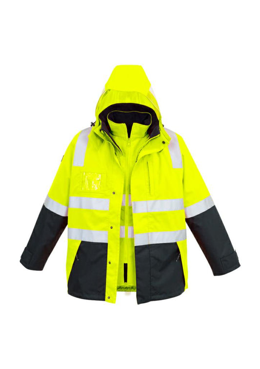 Syzmik ZJ532 Mens Hi Vis 4 in 1 Waterproof Jacket - Thread and Ink Workwear