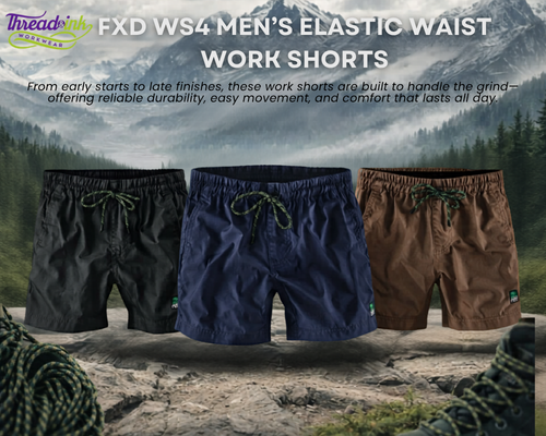FXD WS4 Men’s Elastic Waist Work Shorts