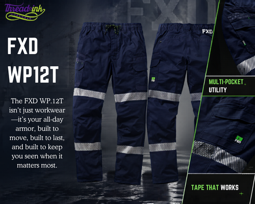FXD WP12T Reflective Elastic Waist Stretch Ripstop Work Pant