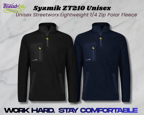 Syzmik ZT210 Unisex Streetworx Lightweight 1/4 Zip Polar Fleece