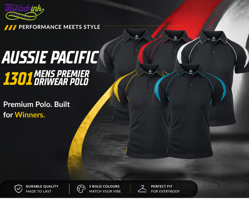 Aussie Pacific 1301 Men’s Premier Driwear Polo
