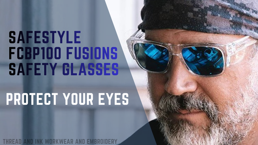 SafeStyle FCBP100 Fusions Clear Frame Mirror Blue Polarised Safety Glasses