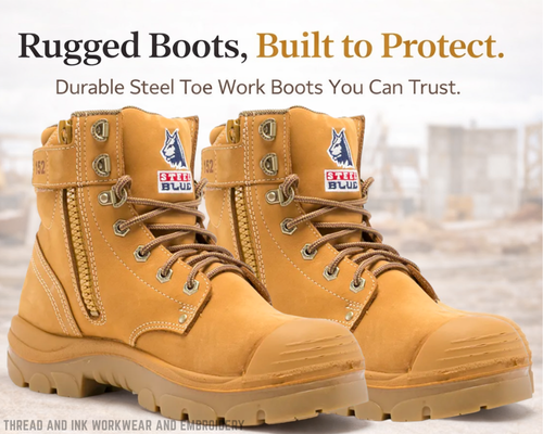 Steel Blue Argyle Safety Boots 332152 Lace/Zip Bump Cap