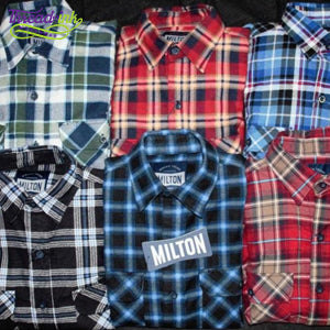 Milton Mens Closed Front Flannelette Shirt 6703L - Thread and Ink Workwear