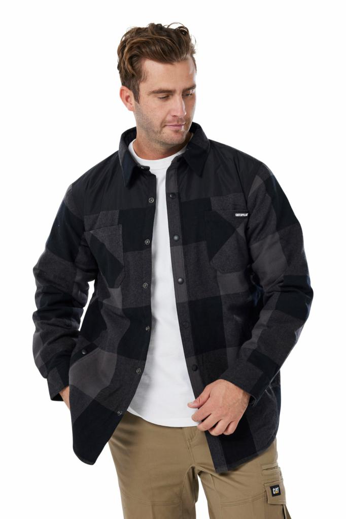 CAT Buffalo Check Insulated Shirt Jacket - Thread and Ink Workwear