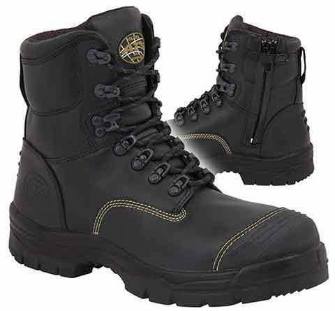 Oliver Boots 55345Z Black Lace Up Zip Sided Boot - Thread and Ink Workwear