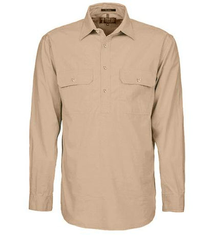 Pilbara RM200CF Men's Closed Front L/s Shirt 6XL