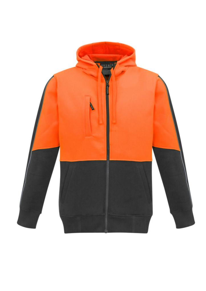 Unisex ZT485 Hi Vis Full Zip Hoodie