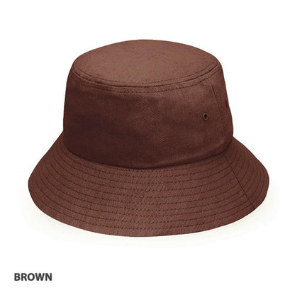 Grace Collection AH715 Heavy Brushed Cotton Bucket Hat w/ Logo  -1000 QTY