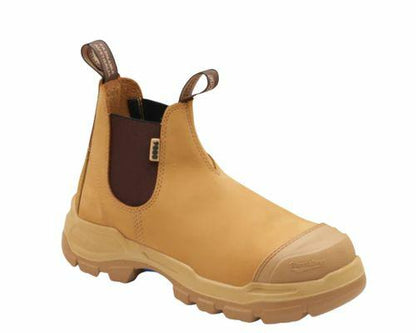 Blundstone 9000 Wheat Mens Rotoflex Elastic Side Scuff Cap Safety Boot