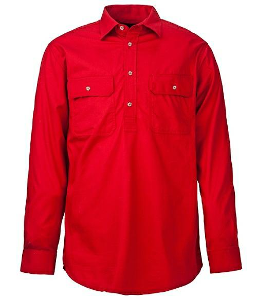 Pilbara RM200CF Men's Closed Front L/s Shirt 6XL