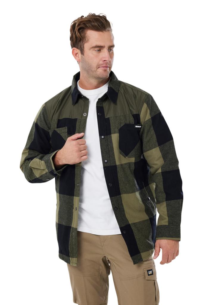 CAT Buffalo Check Insulated Shirt Jacket - Thread and Ink Workwear