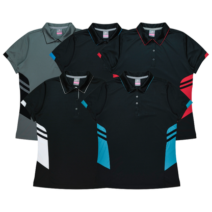 Aussie Pacific 2311 Ladies Tasman Polo - Black