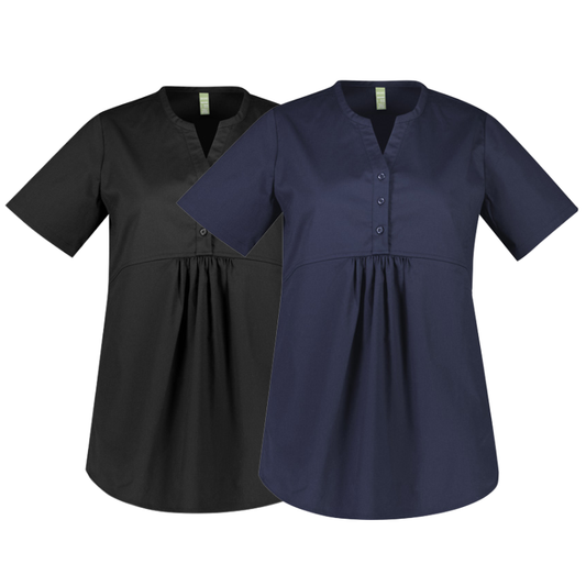 Biz Care CST243LS Rose Womens Tunic Scrub Top