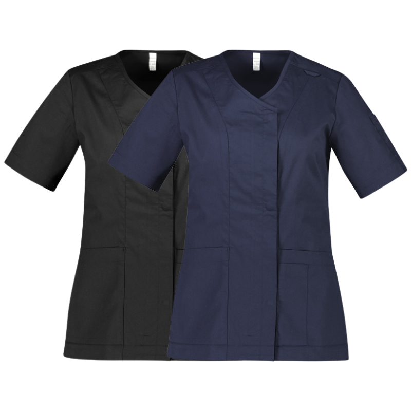 Biz Care CST240LS Zip Front Crossover Scrub Top