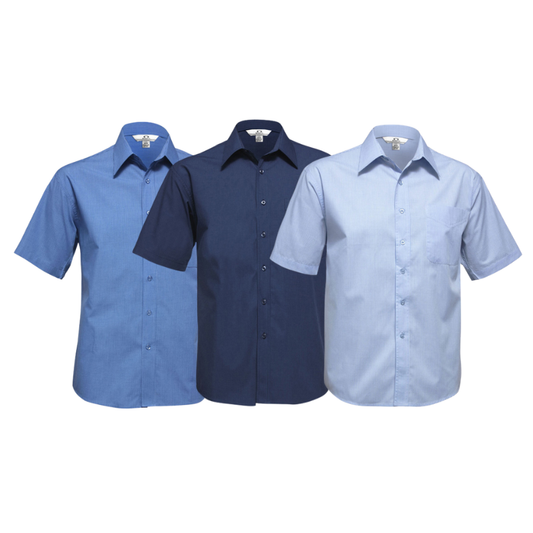Biz Collection SH817 Mens Micro Check Short Sleeve