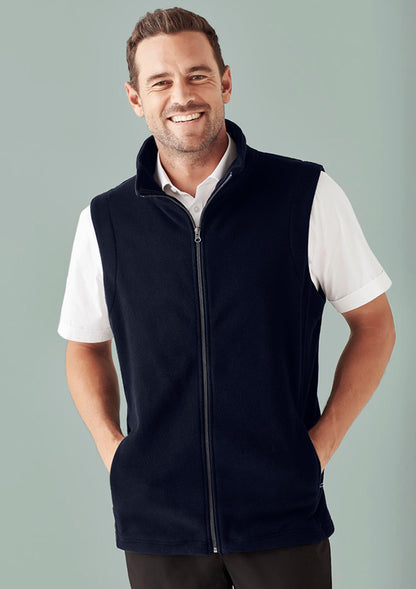 Biz Collection F233MN Mens Plain Micro Fleece Vest - Thread and Ink Workwear