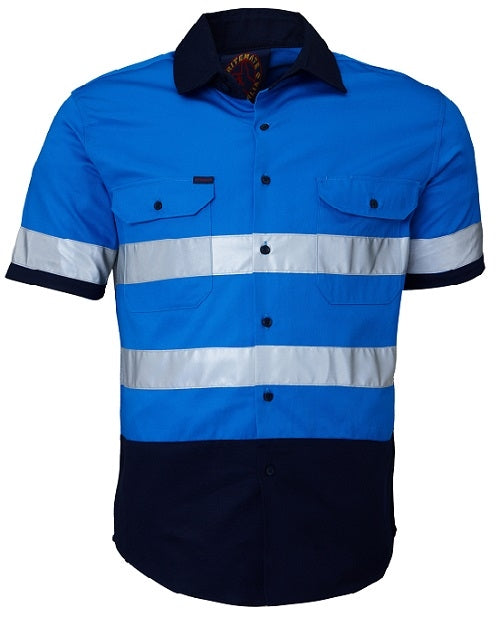RiteMate RM1050RS Reflective Short Sleeve Drill - Thread and Ink Workwear