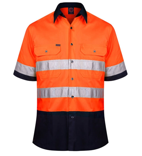 RiteMate RM1050RS Reflective Short Sleeve Drill - Thread and Ink Workwear