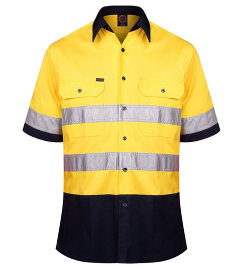 RiteMate RM1050RS Reflective Short Sleeve Drill - Thread and Ink Workwear