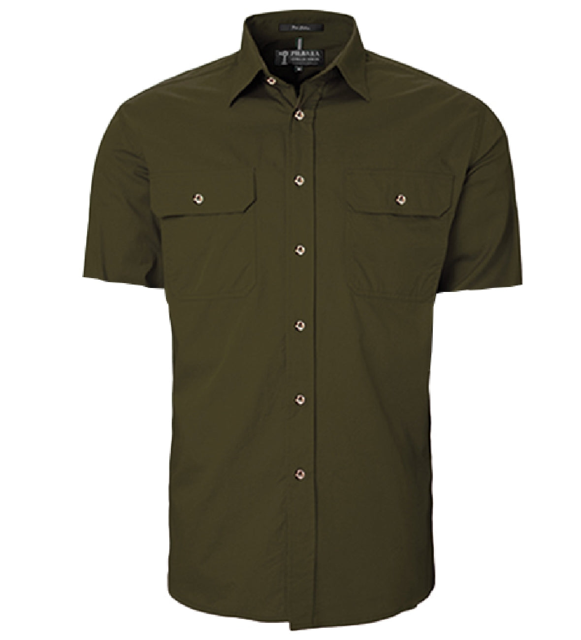 Pilbara RM500BTS Mens Open Front Short Sleeve Shirt – Thread and