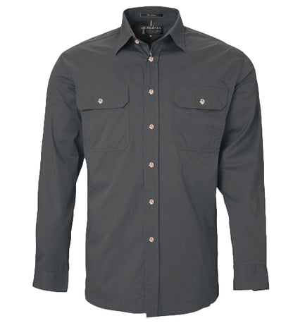 Pilbara RM500BT Mens Open Front L/s Shirt 2XS-XL
