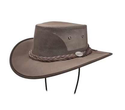 Barmah Hats 1057BR Canvas Drover Hat Brown - Thread and Ink Workwear