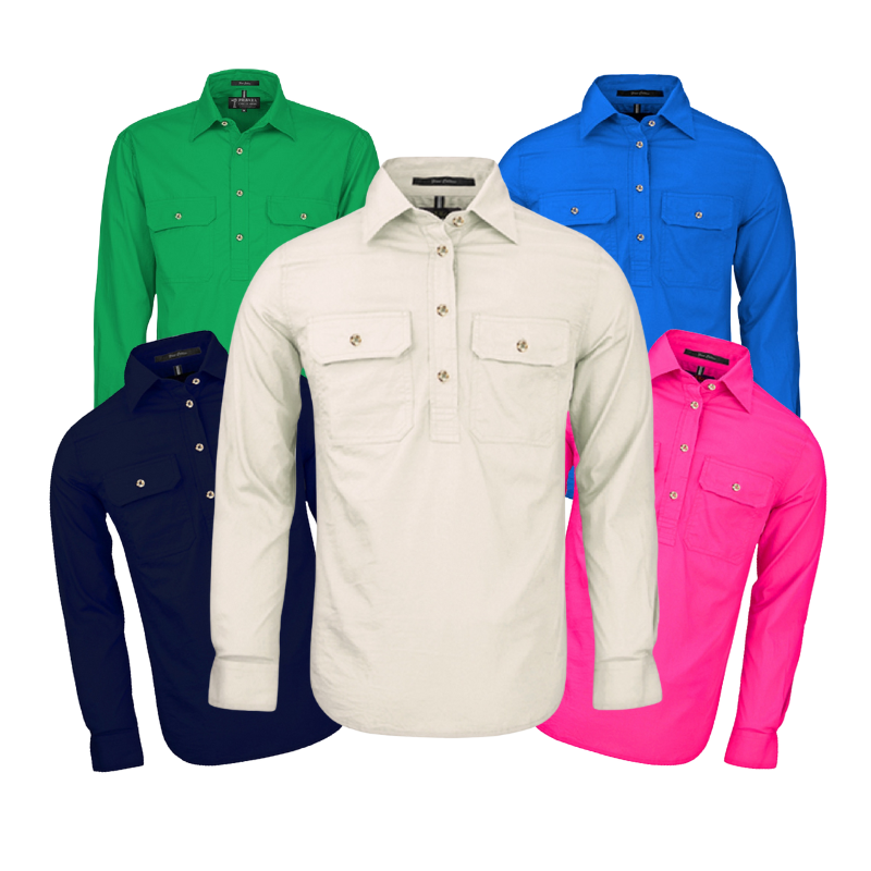 Pilbara RM300CF Ladies Closed Front Shirt 16-20