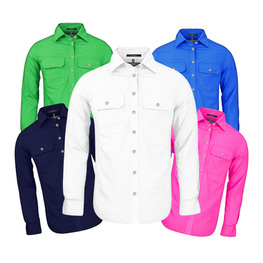 Pilbara RM600BT Women's Open Front L/S Shirt