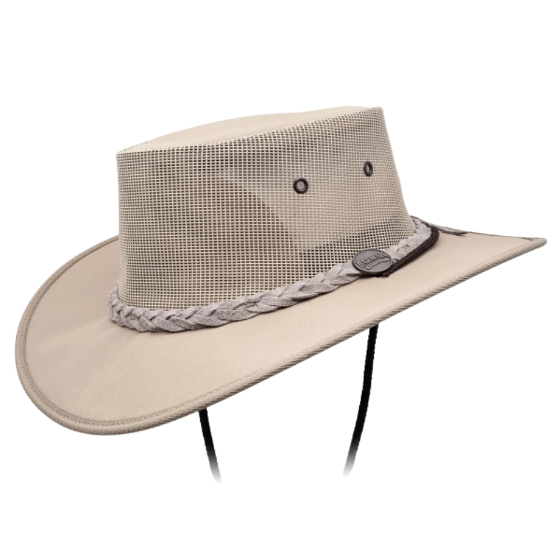 Barmah Hats 1057BE Canvas Drover Hat Beige