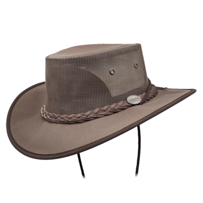 Barmah Hats 1057BR Canvas Drover Hat Brown