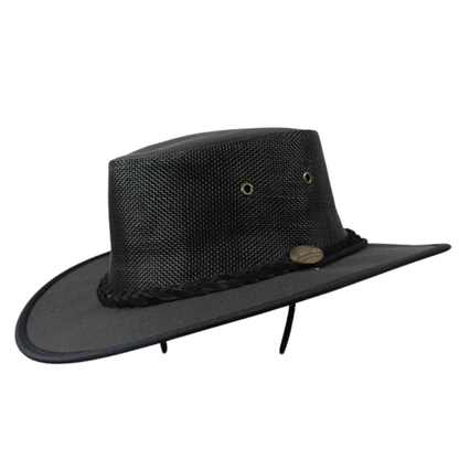 Barmah Hats 1057BL Canvas Drover Hat Black