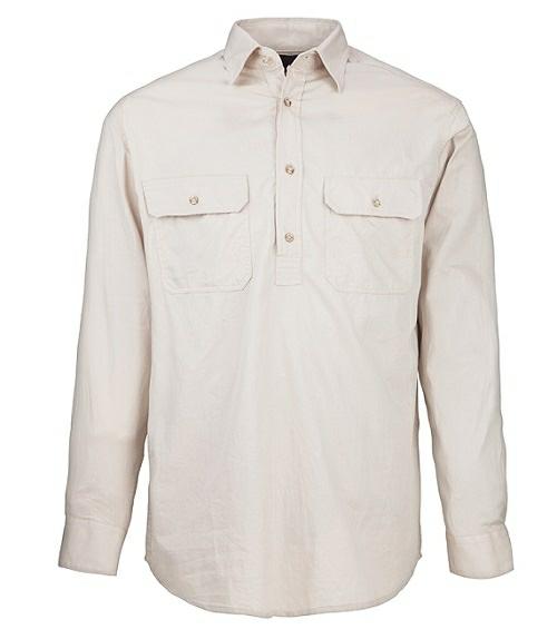 Pilbara RM200CF Men's Closed Front L/s Shirt 6XL