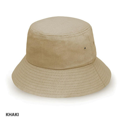 Grace Collection AH715 Heavy Brushed Cotton Bucket Hat w/ Logo - 25 QTY - Thread and Ink Workwear