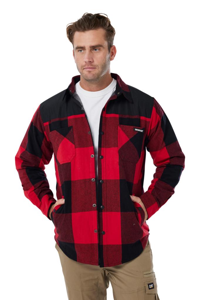 CAT Buffalo Check Insulated Shirt Jacket - Thread and Ink Workwear