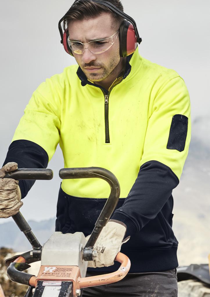 ZT476 Unisex Hi Vis 1/2 Zip Pullover